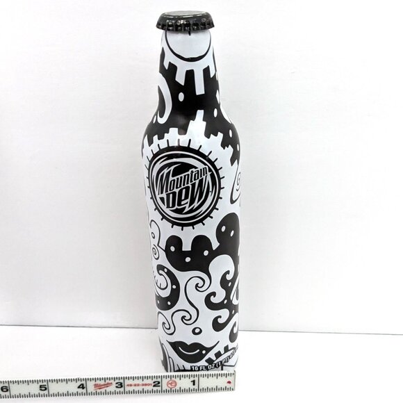 Mountain Dew Green Label Art Aluminum Soda Bottles, Empty Bottles, Set of Three - Picture 12 of 16